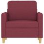 Voir la diapositive 3 : VIDAXL Fauteuil Rouge bordeaux 60 cm Tissu