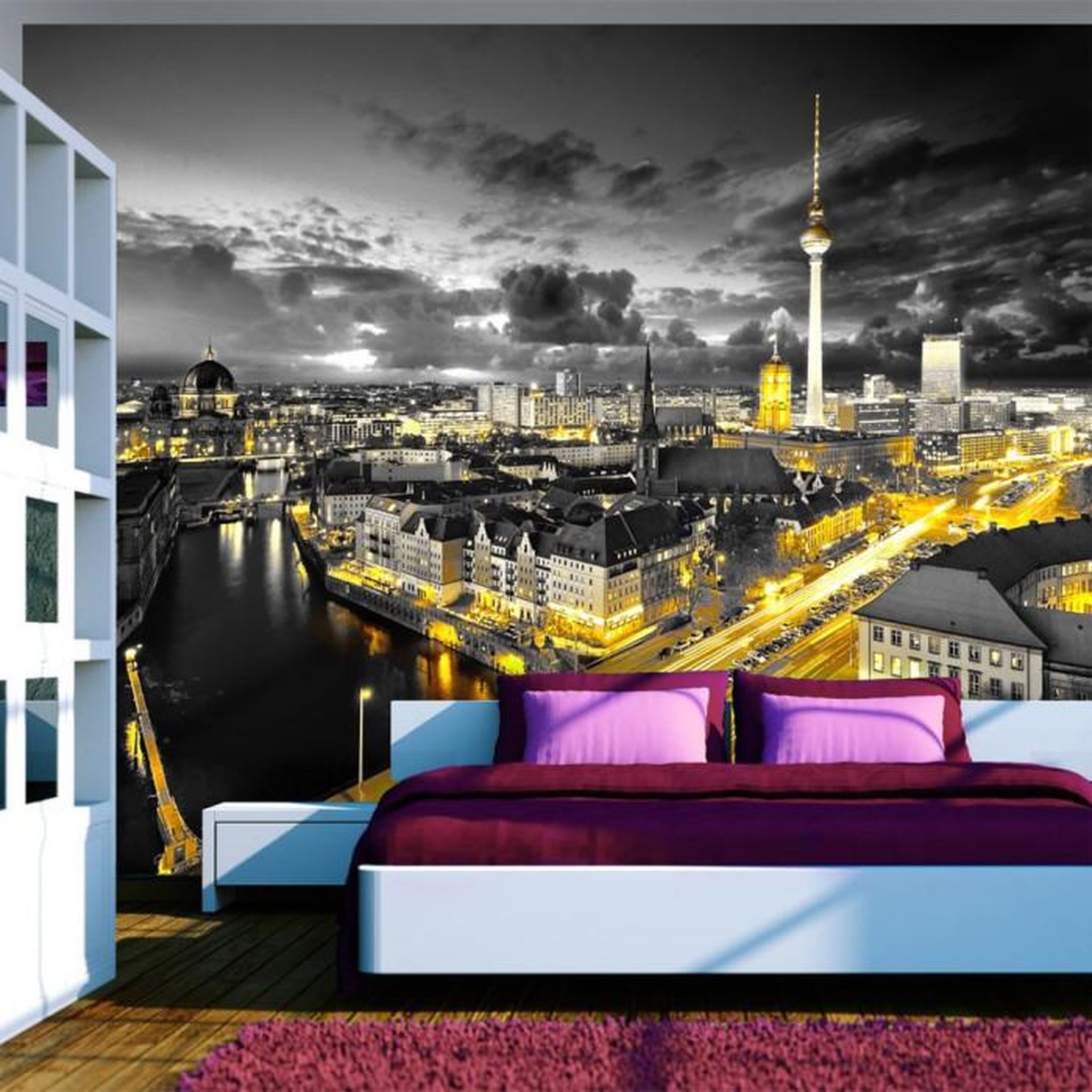 Paris Prix Papier Peint  Berlin at Night. Coloris disponibles : Multicolore