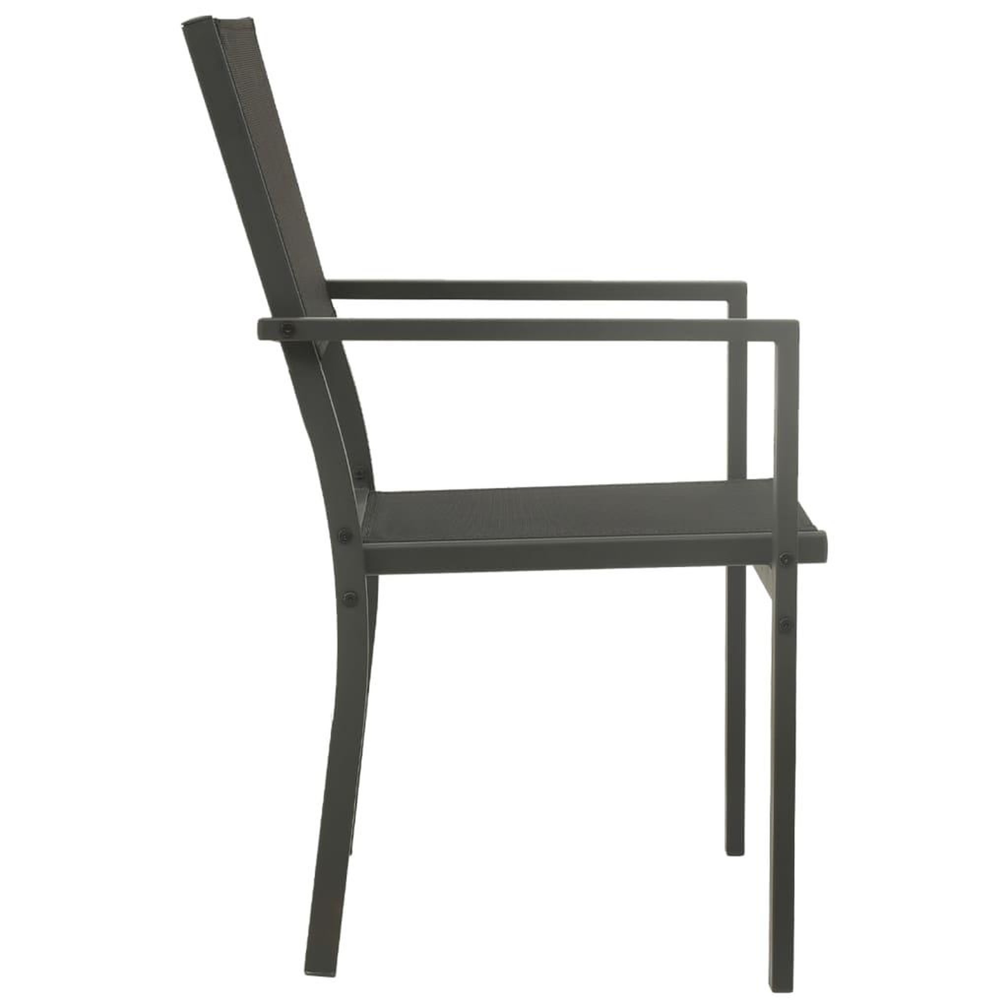 Voir la diapositive 4 : VIDAXL Chaises de jardin lot de 2 Textilene et acier Noir anthracite
