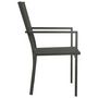 Voir la diapositive 4 : VIDAXL Chaises de jardin lot de 2 Textilene et acier Noir anthracite