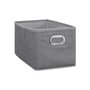 Voir la diapositive 2 : TOILINUX Lot de 2 Boites de rangement Largeur 31 x Hauteur 15 cm - Gris clair chiné