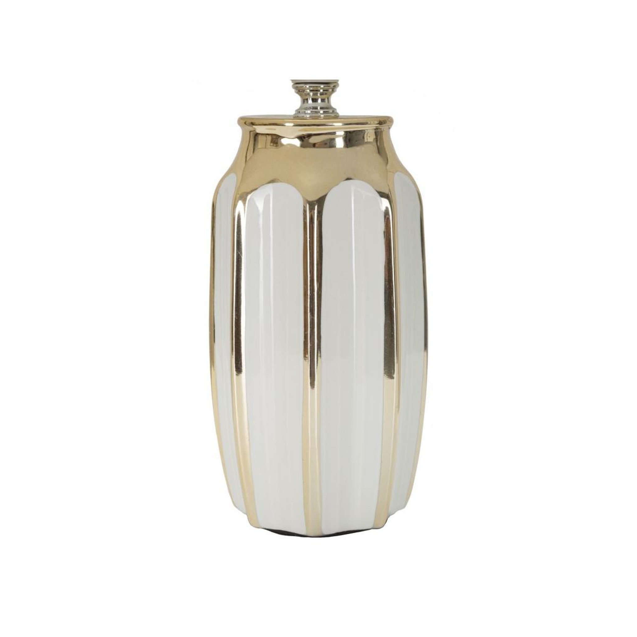 Voir la diapositive 2 : Paris Prix Lampe à poser en céramique  cassy  40cm blanc & or