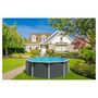 Voir la diapositive 1 : trigano Piscine ronde hors sol en acier gris anthracite VARUNA 3,90 m