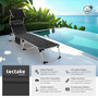Voir la diapositive 2 : tectake Bain de soleil rembourré et pliable noir