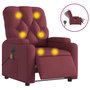 Voir la diapositive 2 : VIDAXL Fauteuil de massage inclinable electrique Rouge bordeaux Tissu