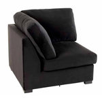 Paris Prix Fauteuil Design en Velours  Abosa  108cm Noir