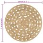 Voir la diapositive 6 : VIDAXL Tapis fait a la main Jute tressee 120 cm
