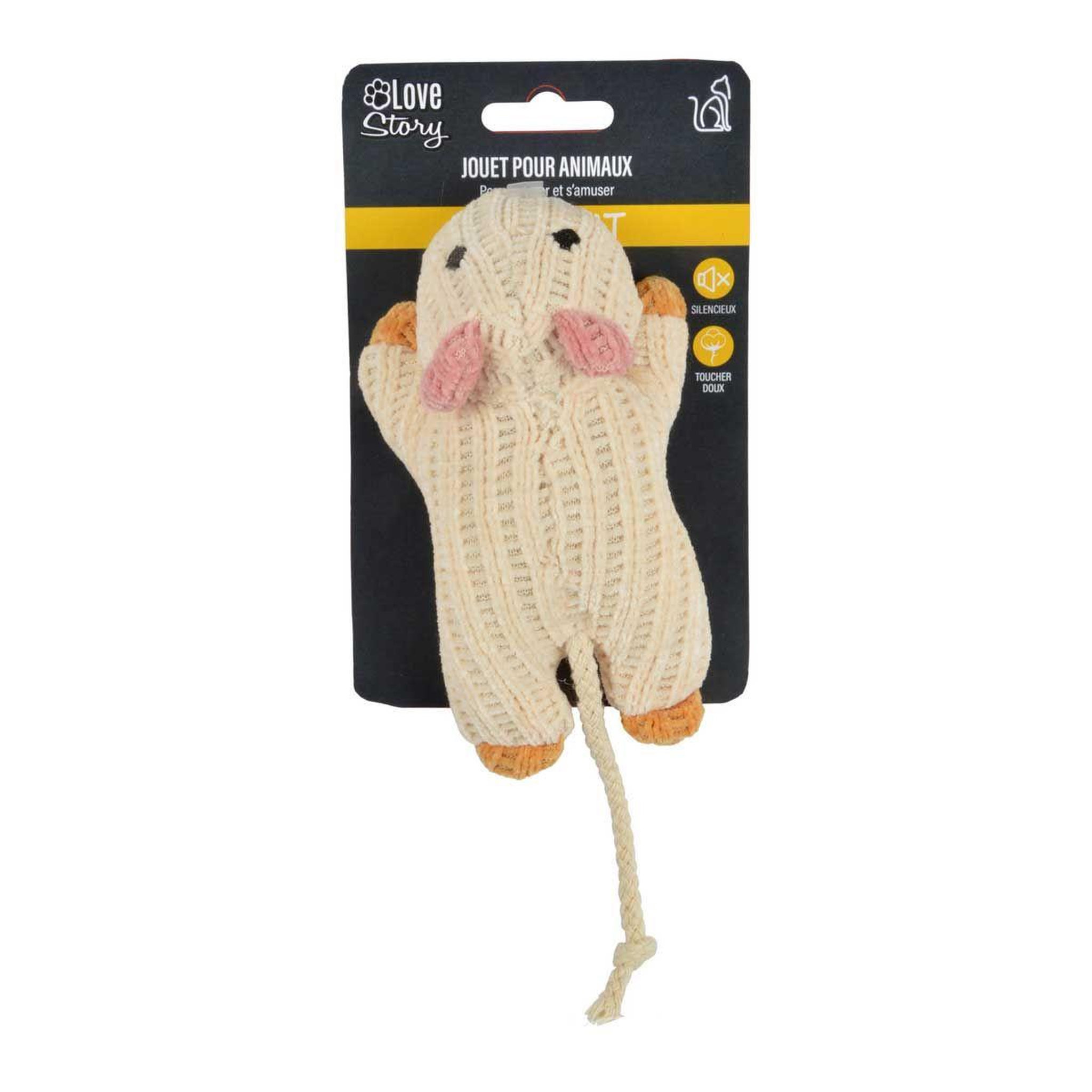 Voir la diapositive 4 : LOVE STORY Jouet souris pour chat  boho cat  15cm multicolore