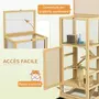 PAWHUT Cage pour rongeurs petits animaux en bois 5 niveaux - échelle, niche, balançoire, plateau amovible, abreuvoir