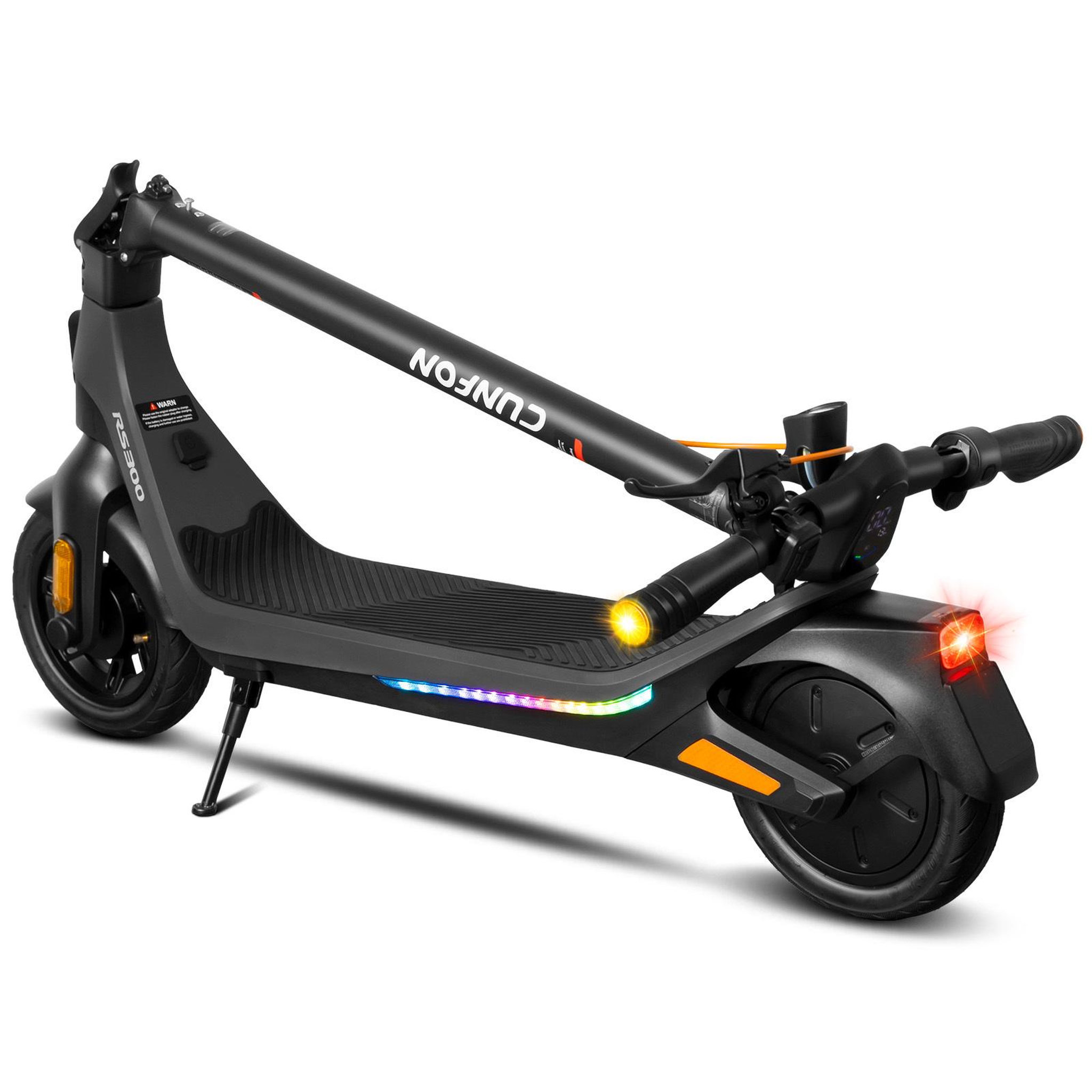 Voir la diapositive 3 : CUNFON Trottinette électrique cunfon rs300, légère, 10 pouces, noire