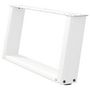 Voir la diapositive 4 : VIDAXL Pieds de table basse forme de U 2 pcs blanc 60x(30-31) cm acier