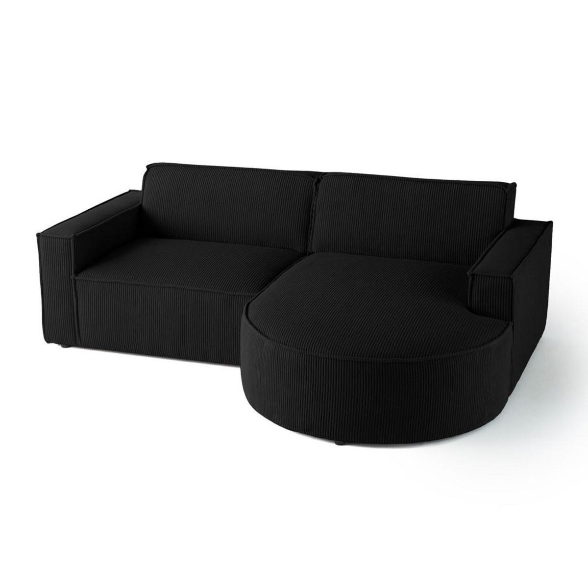 LISA DESIGN Spiaggia - canapé d'angle droit - 4 places - en velours côtelé