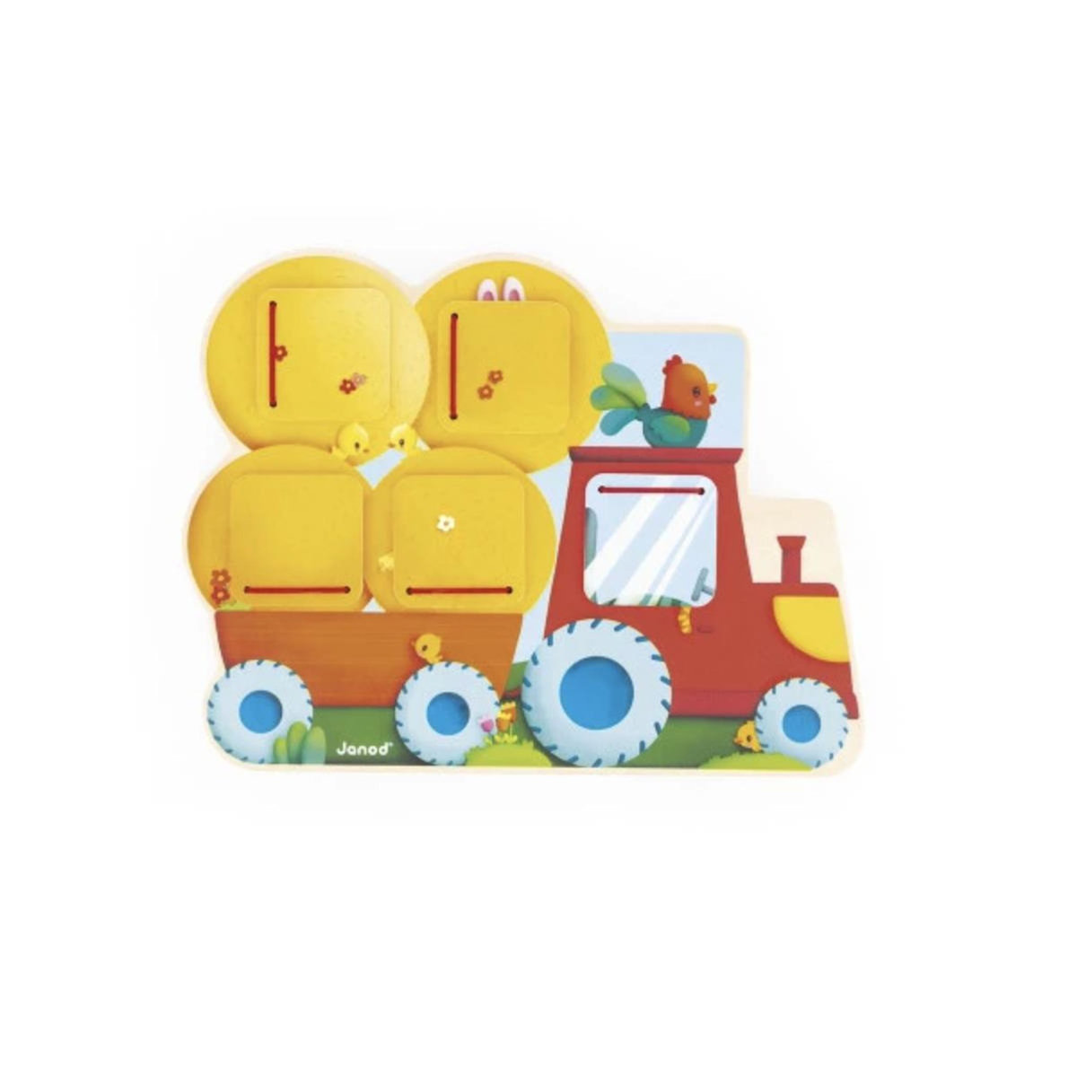 Juratoys-Janod Cache-cache tracteur - Ferme -