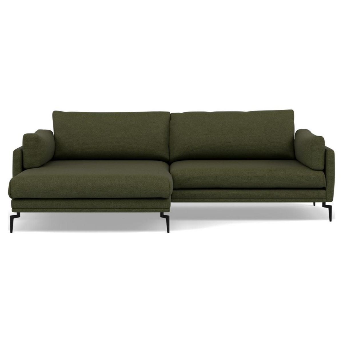 LISA DESIGN Carlos - canapé d'angle gauche 4 places ultra moelleux en tissu texturé