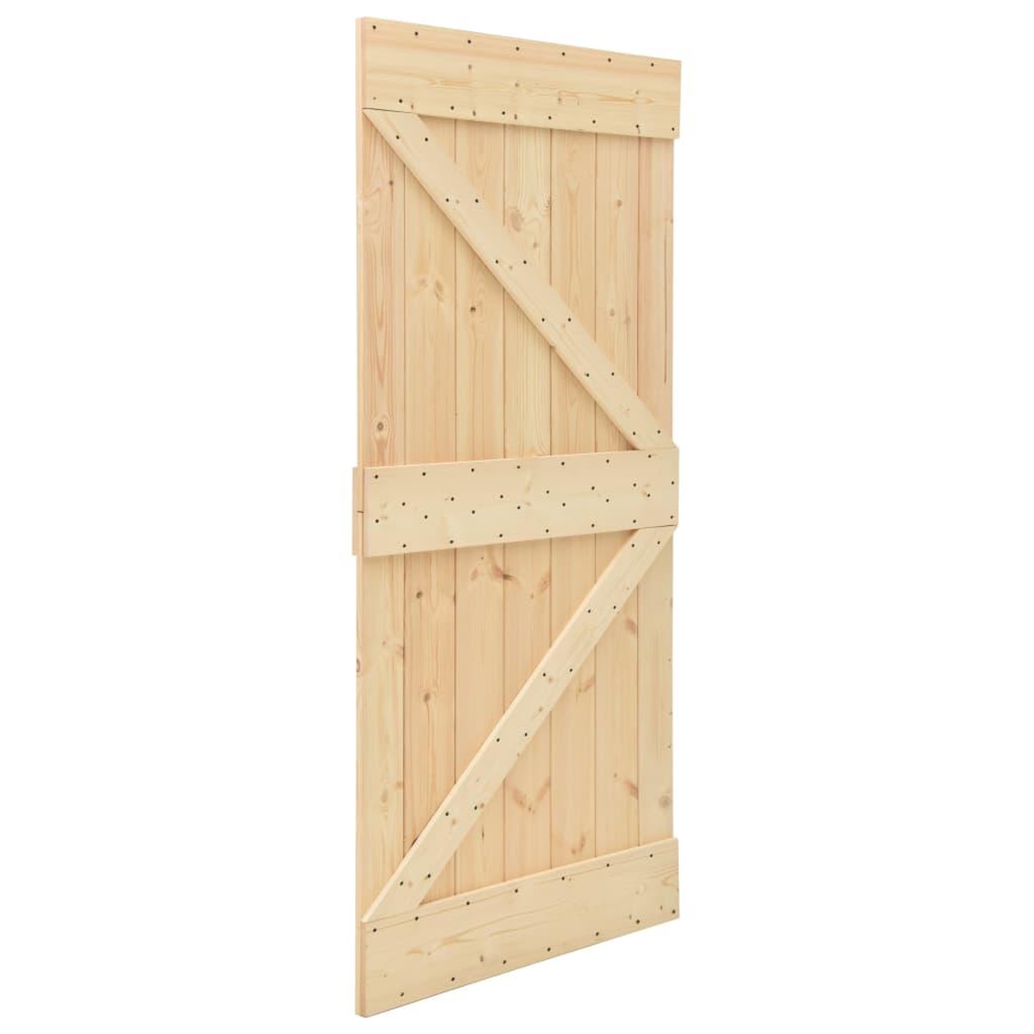 Voir la diapositive 4 : VIDAXL Porte coulissante avec kit de quincaillerie 80x210cm Pin massif