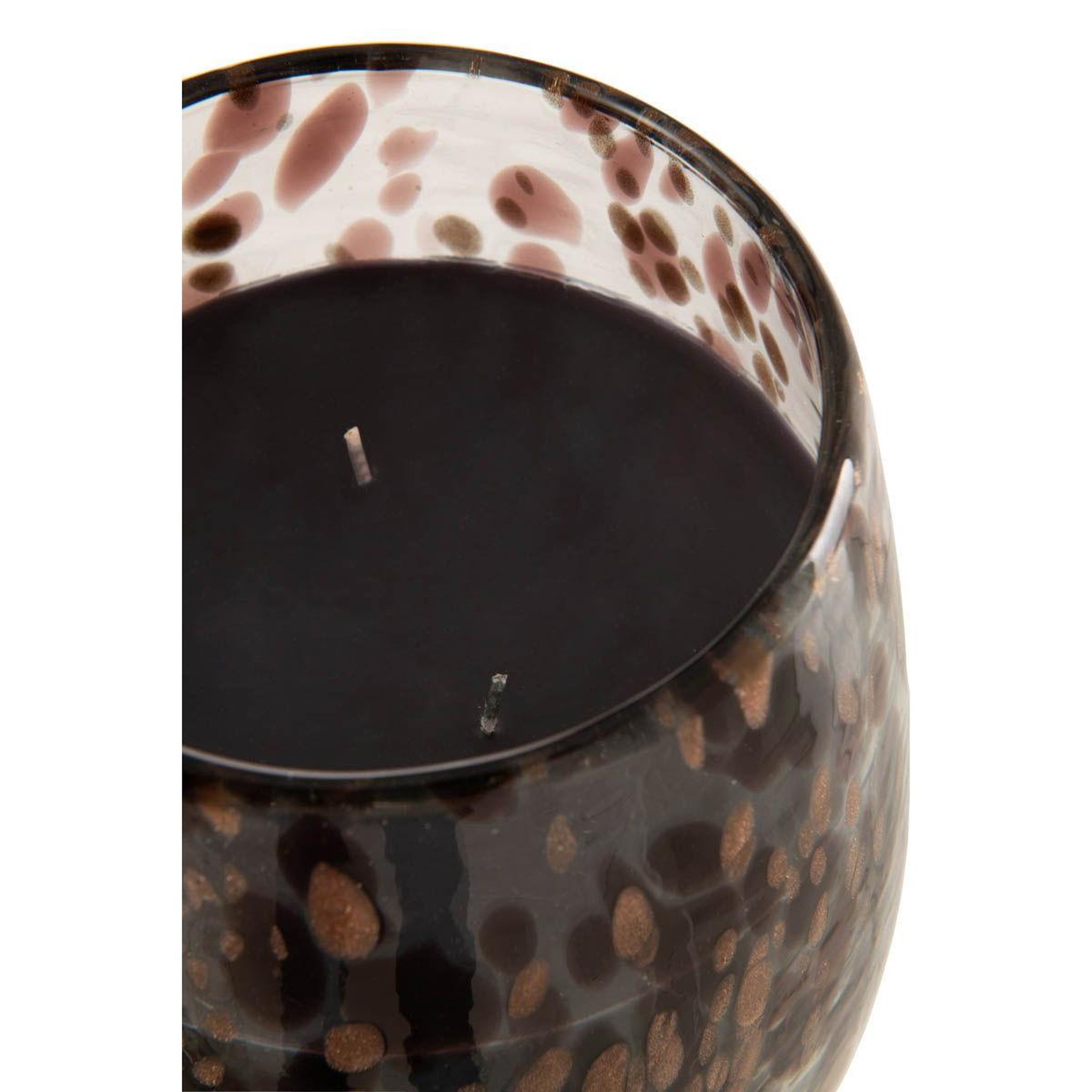 Voir la diapositive 2 : J-LINE Bougie parfumée  laura  22cm leather & leaves