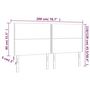 Voir la diapositive 6 : VIDAXL Tete de lit a LED Noir 200x5x118/128 cm Tissu