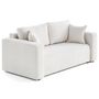 Voir la diapositive 3 : BEST MOBILIER Topaze - canapé droit 2 places en velours côtelé plat
