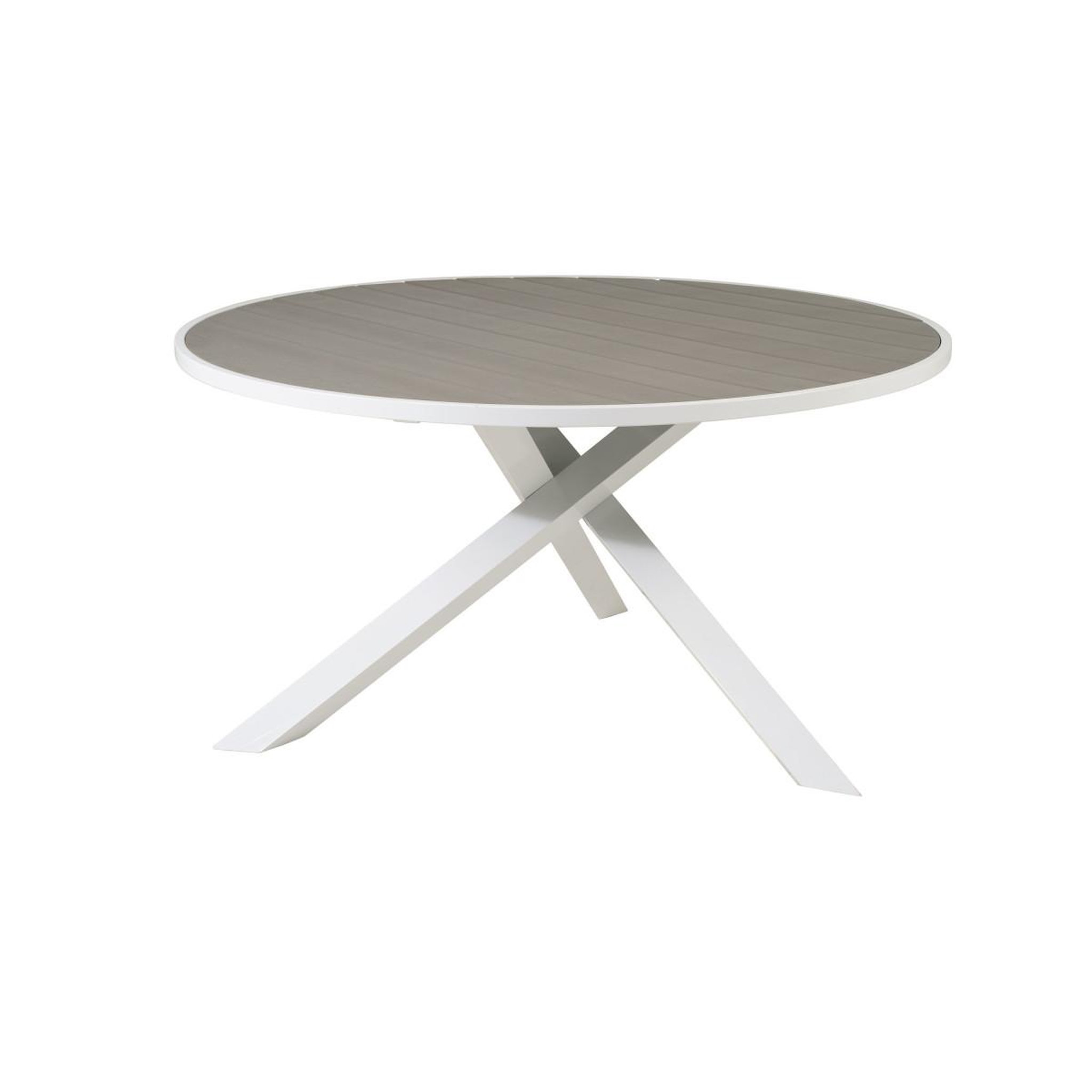 Voir la diapositive 2 : Paris Prix Table de Jardin Ronde  Parma  140cm Gris