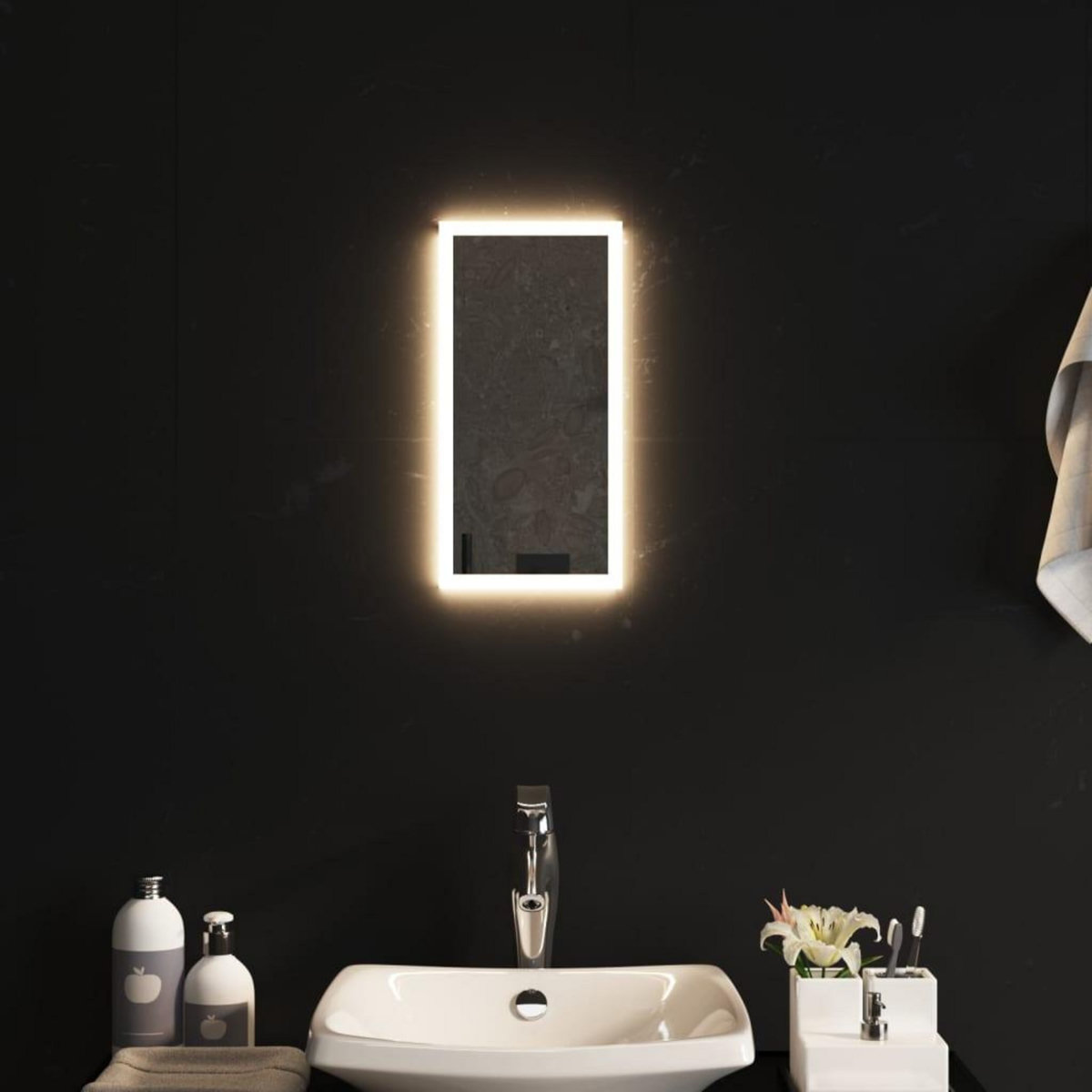 VIDAXL Miroir de salle de bain a LED 20x40 cm