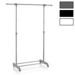 IDIMEX Portant à vêtements SALA, en métal chromé. Coloris disponibles : Blanc, Gris