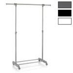 IDIMEX Portant à vêtements SALA, en métal chromé. Coloris disponibles : Gris, Blanc