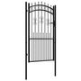 Voir la diapositive 3 : VIDAXL Portail et sommet de lance Noir 103x225 cm Acier enduit poudre