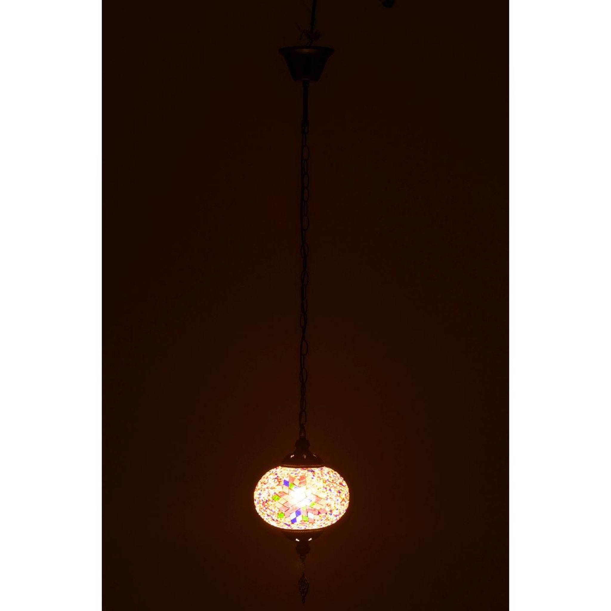 Voir la diapositive 4 : J-LINE Lampe suspension mosaïque  neal  18cm multicolore