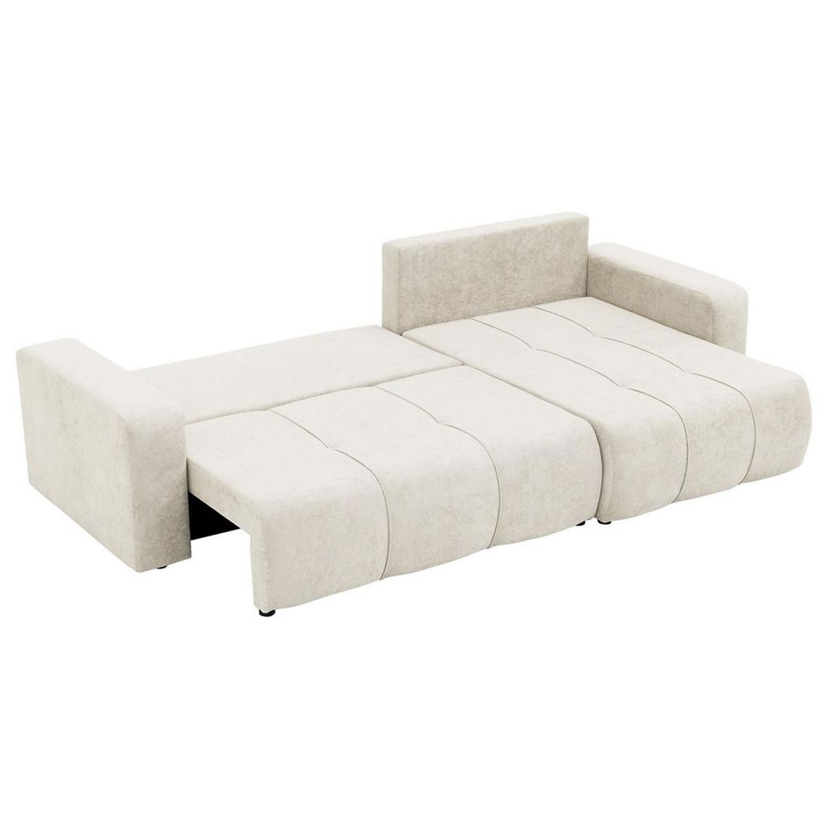 BEST MOBILIER Nicole - canapé d'angle réversible 5 places convertible avec coffre en tissu