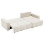 Voir la diapositive 3 : BEST MOBILIER Nicole - canapé d'angle réversible 5 places convertible avec coffre en tissu