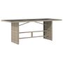 Voir la diapositive 2 : VIDAXL Table de jardin dessus en verre gris clair 190x80x74 cm