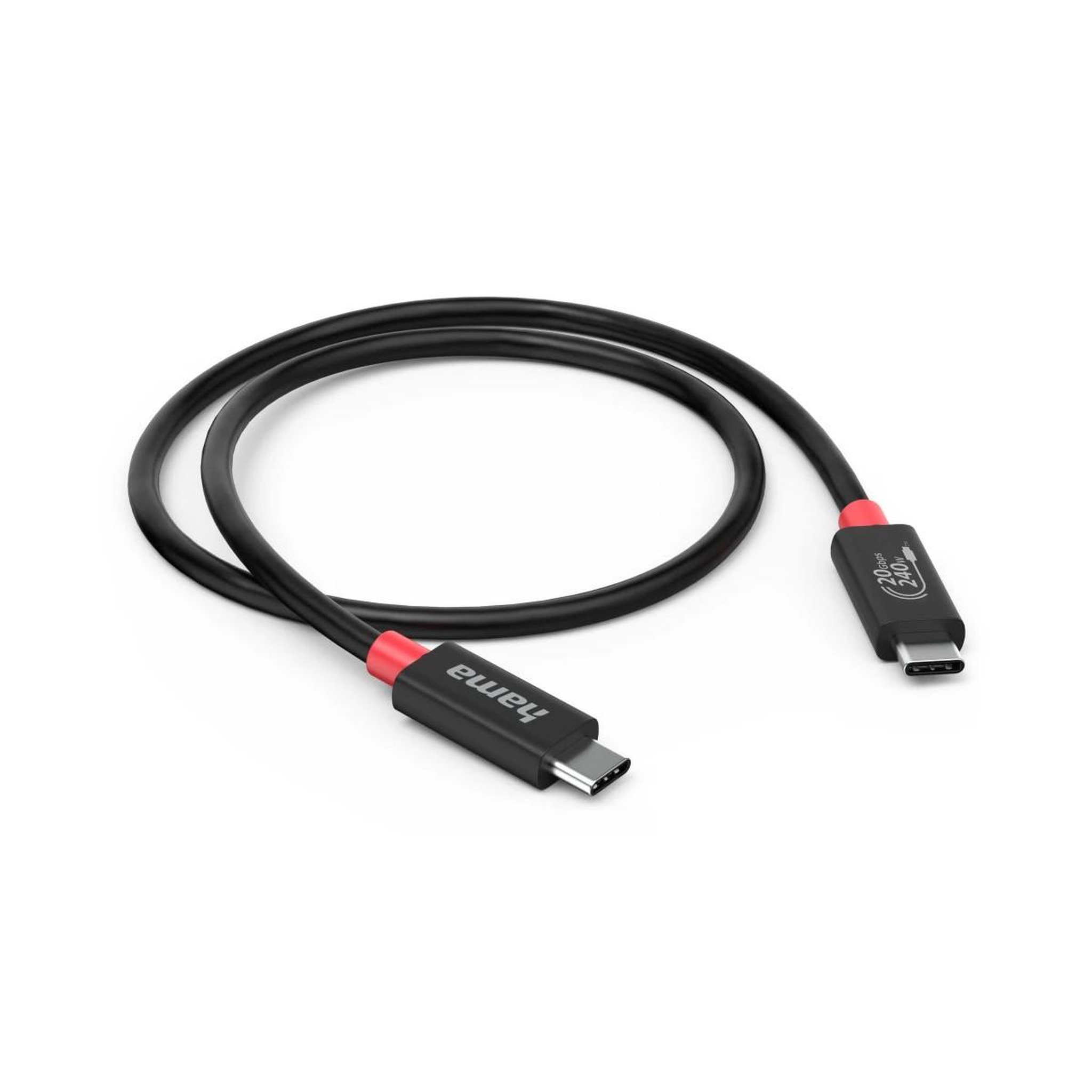 Voir la diapositive 3 : Hama Câble USB-C Hama 2 m USB4 Gen 2 E-Marker 20 Gbit/s 240 W