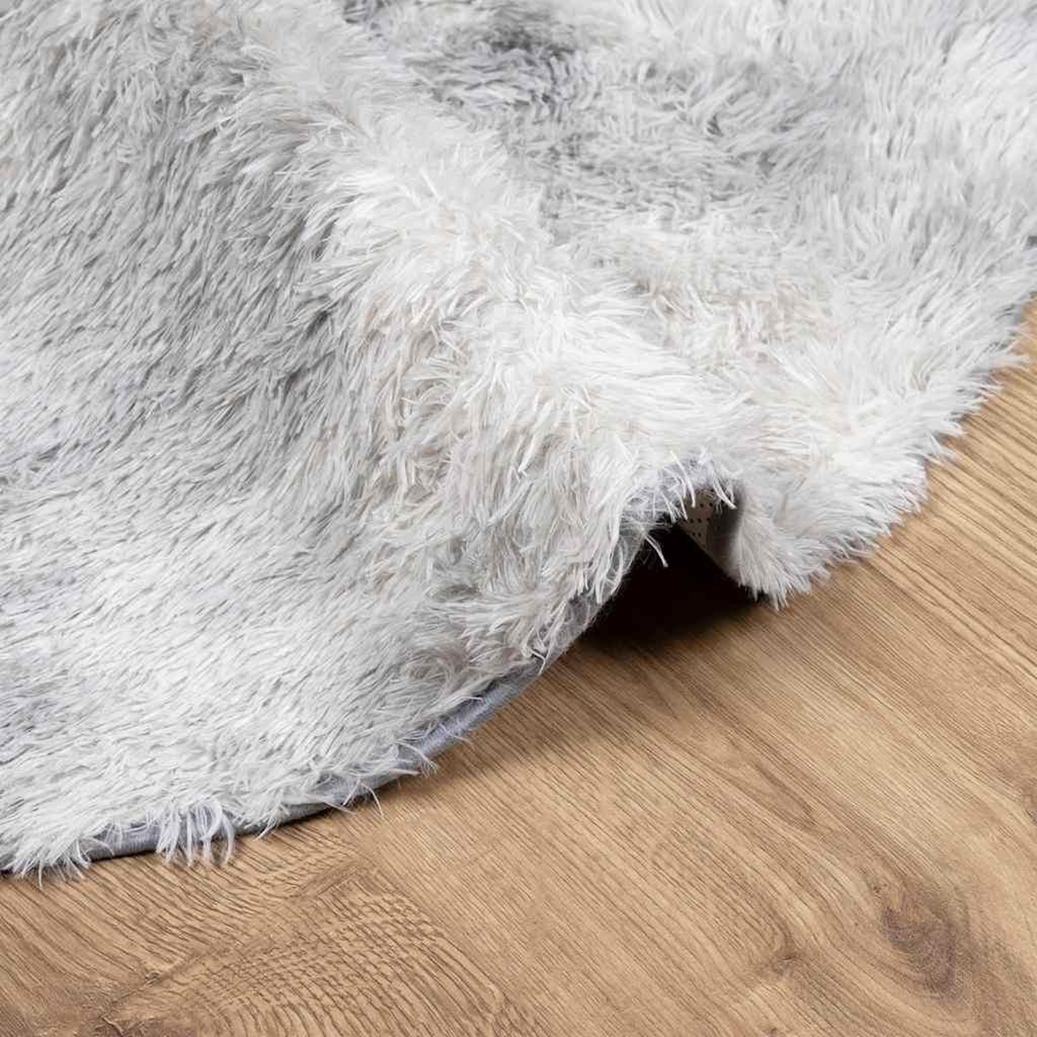 Voir la diapositive 5 : VIDAXL Tapis shaggy a poils longs NAVARRA gris clair 100x100 cm