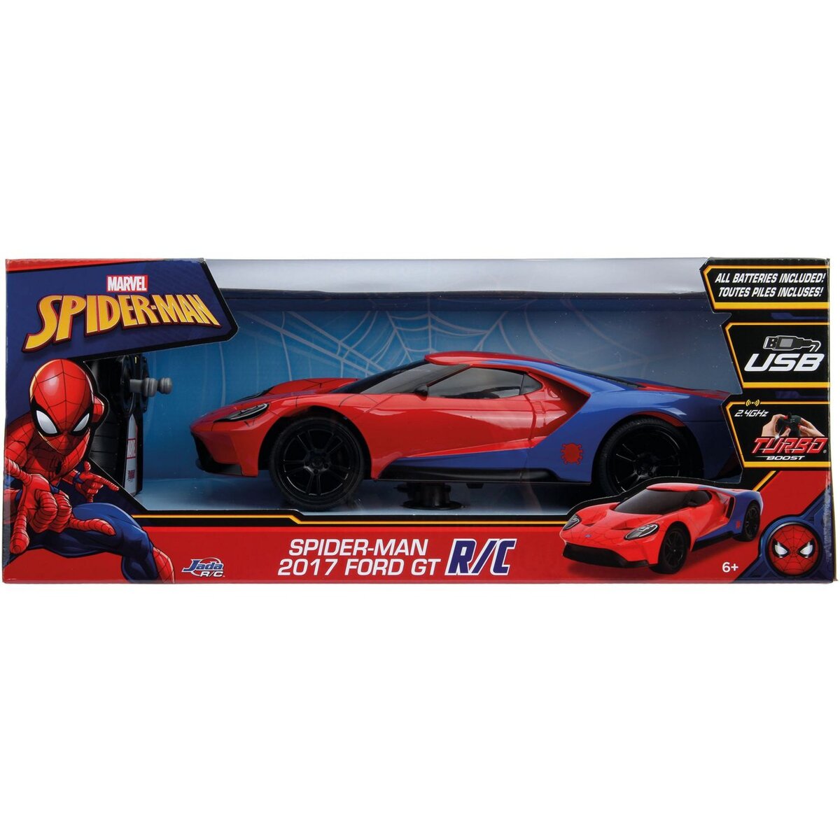 SMOBY Voiture RC Ford Gt Spiderman 1/16