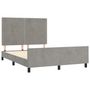 Voir la diapositive 4 : VIDAXL Cadre de lit sans matelas gris clair 140x200 cm velours