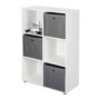 Voir la diapositive 5 : Paris Prix Étagère 6 Cases  Jake  110cm Blanc