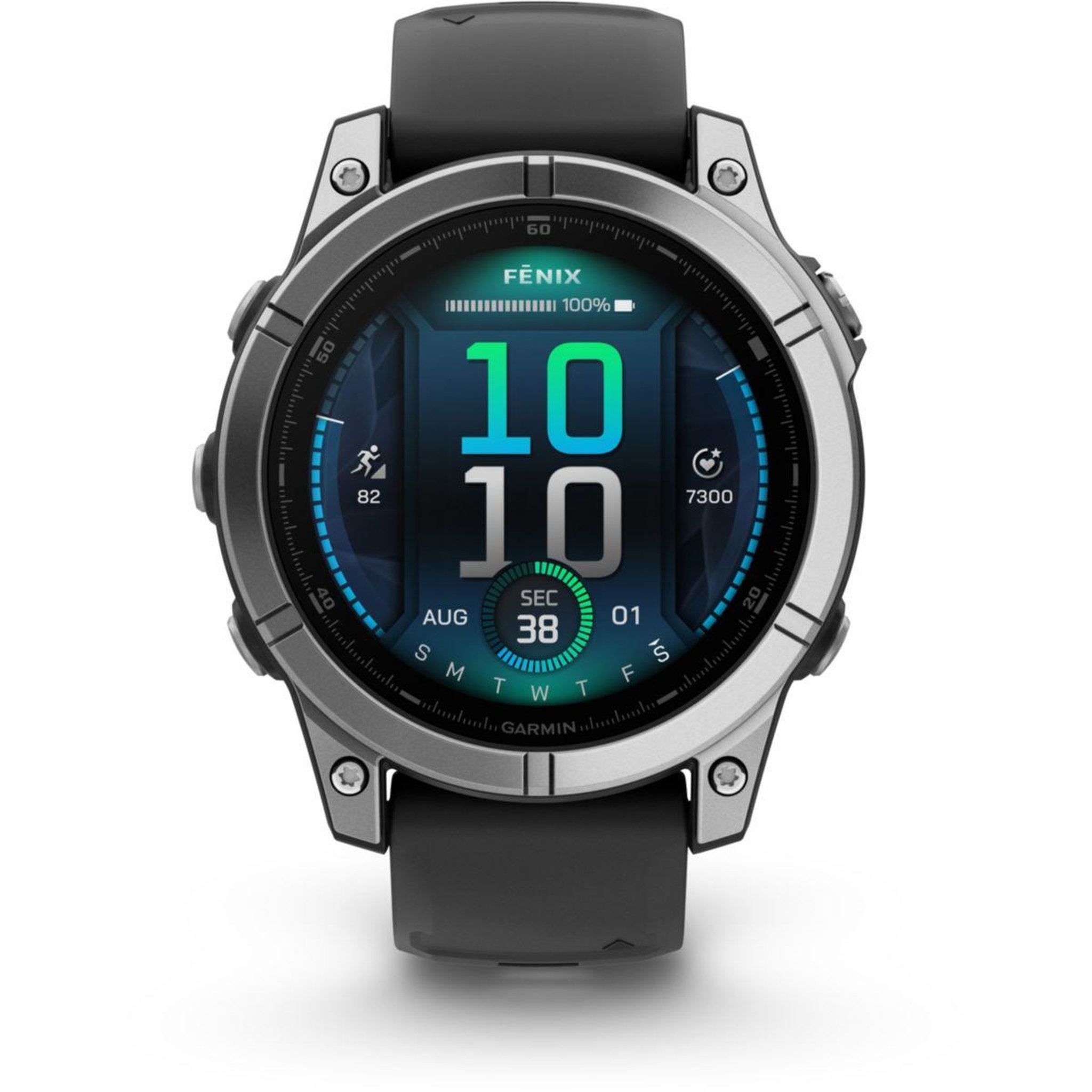 GARMIN Montre sport Fenix E 47mm Acier inox bracelet gris