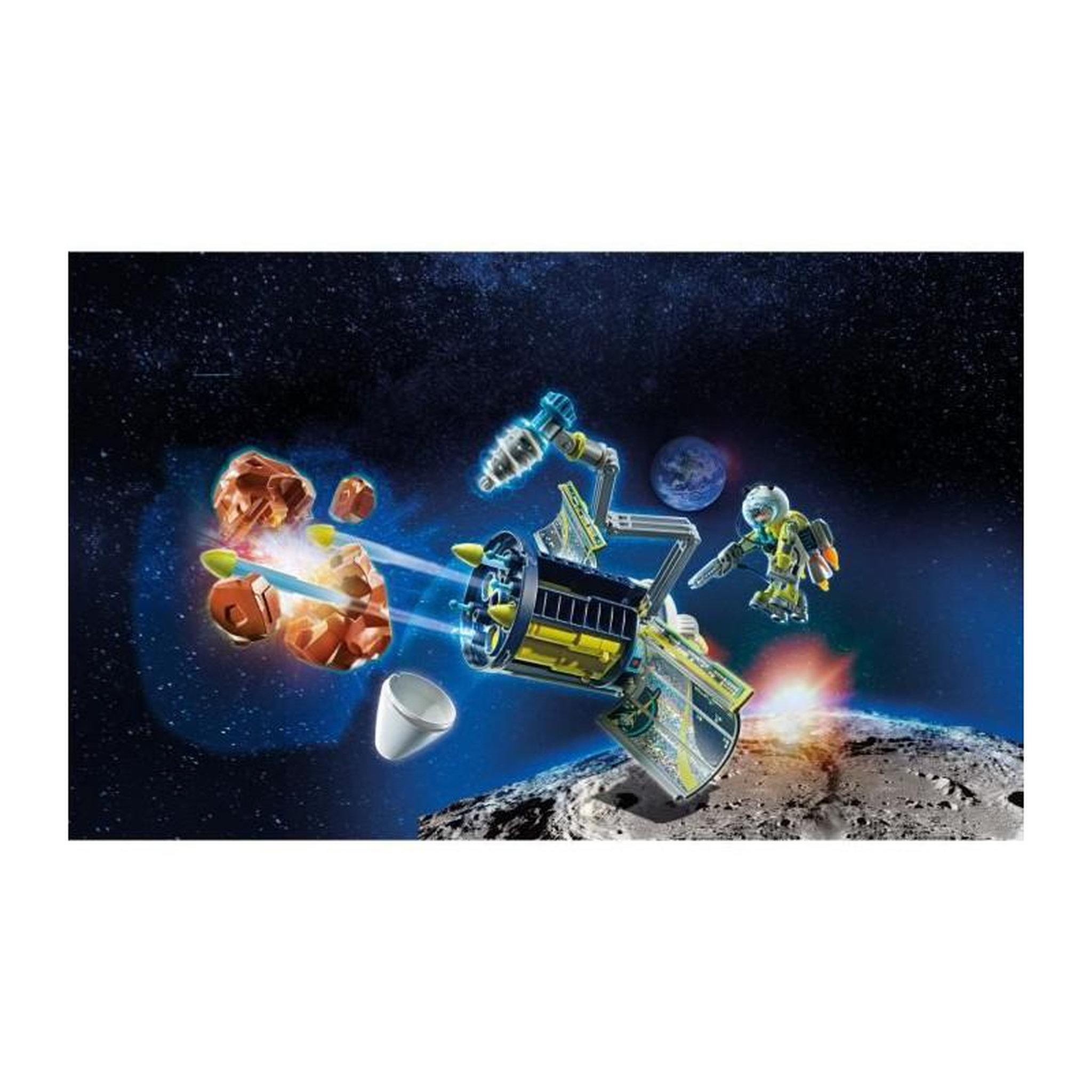 Voir la diapositive 2 : PLAYMOBIL PLAYMOBIL - Spationaute et satellite - Protege la Terre - Des 4 ans
