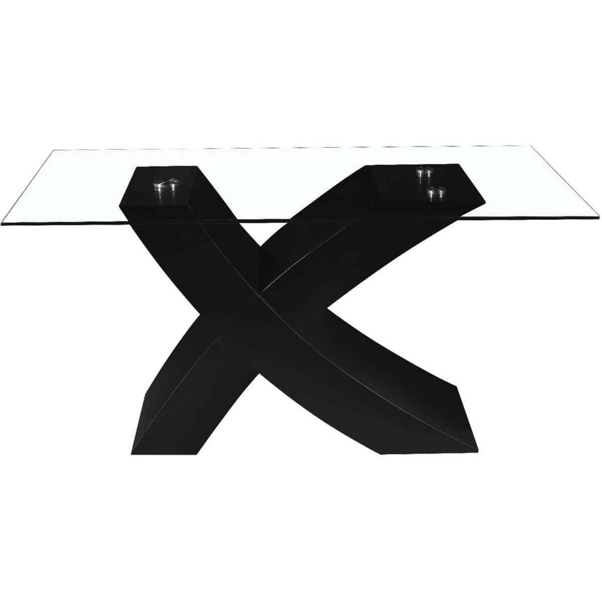 Habitat et Jardin Table repas  Mona  - 150 x 90 x 74 cm - Noir