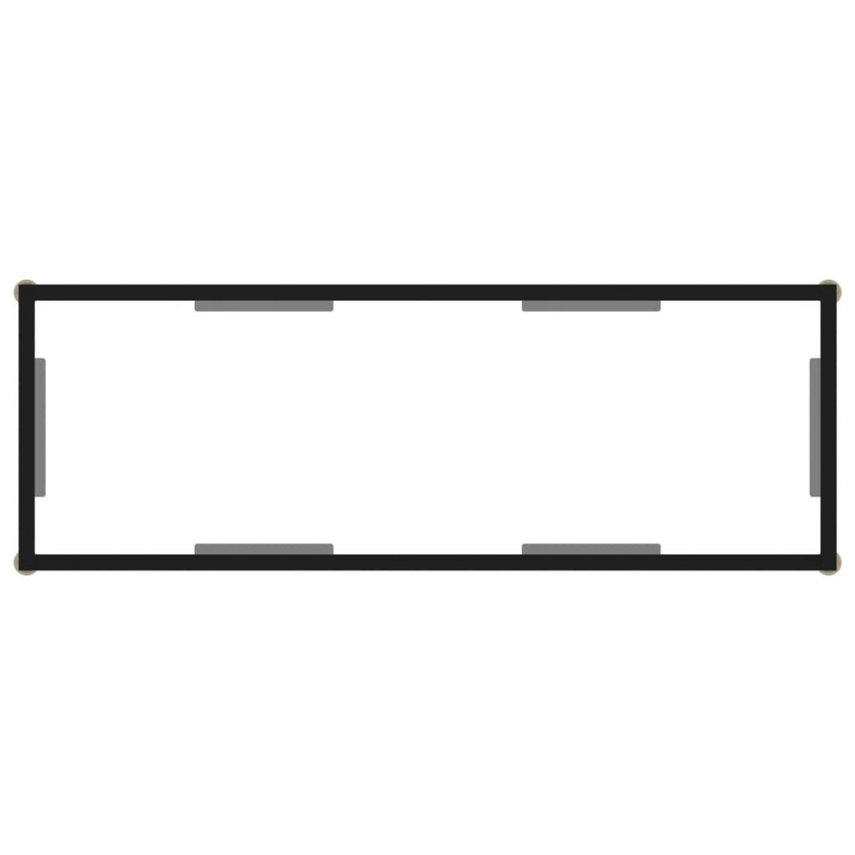 VIDAXL Table console Transparent 100x35x75 cm Verre trempe