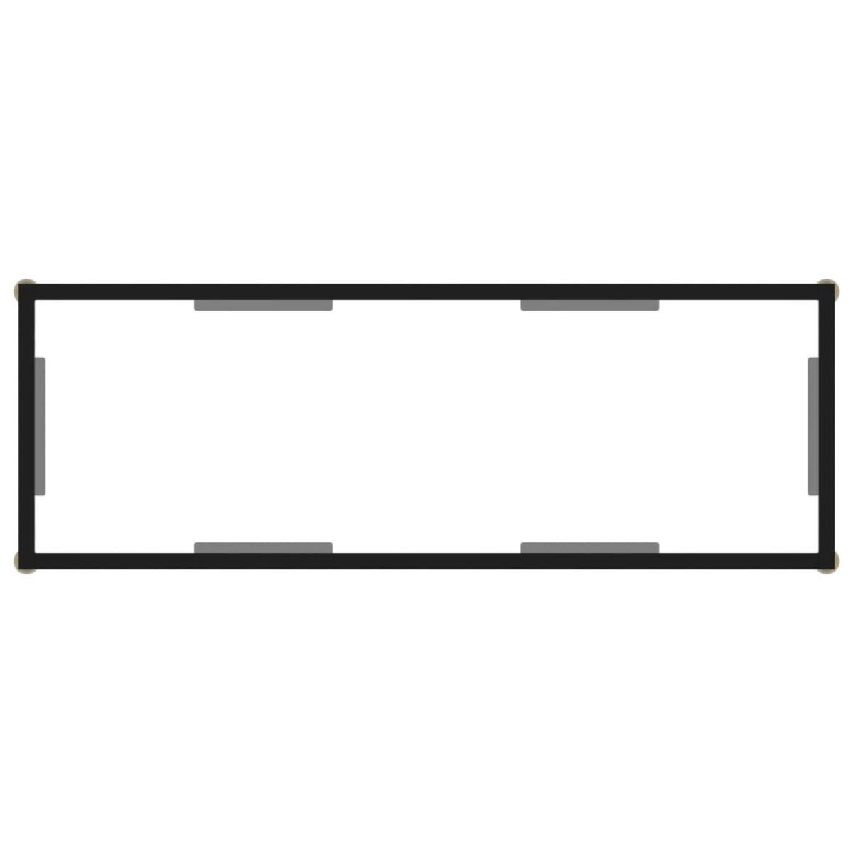 VIDAXL Table console Transparent 100x35x75 cm Verre trempe