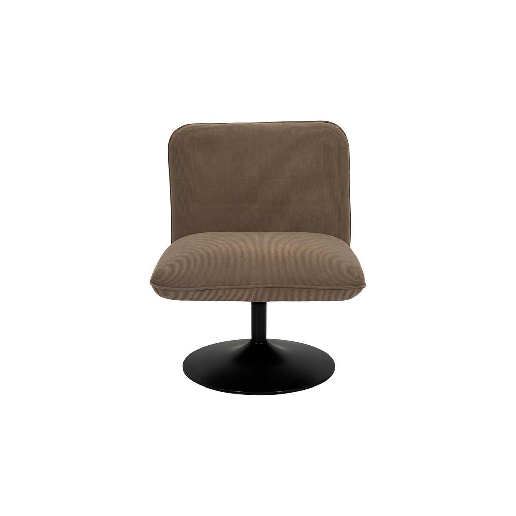 Voir la diapositive 2 : The Home Deco Factory Fauteuil pivotant côtelé  jules  79cm taupe