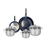 ELO Ensemble de 2 Poêles de cuisson 20 et 28 cm et 3 faitouts 14, 16 et 20 cm Elo Prima Brillant