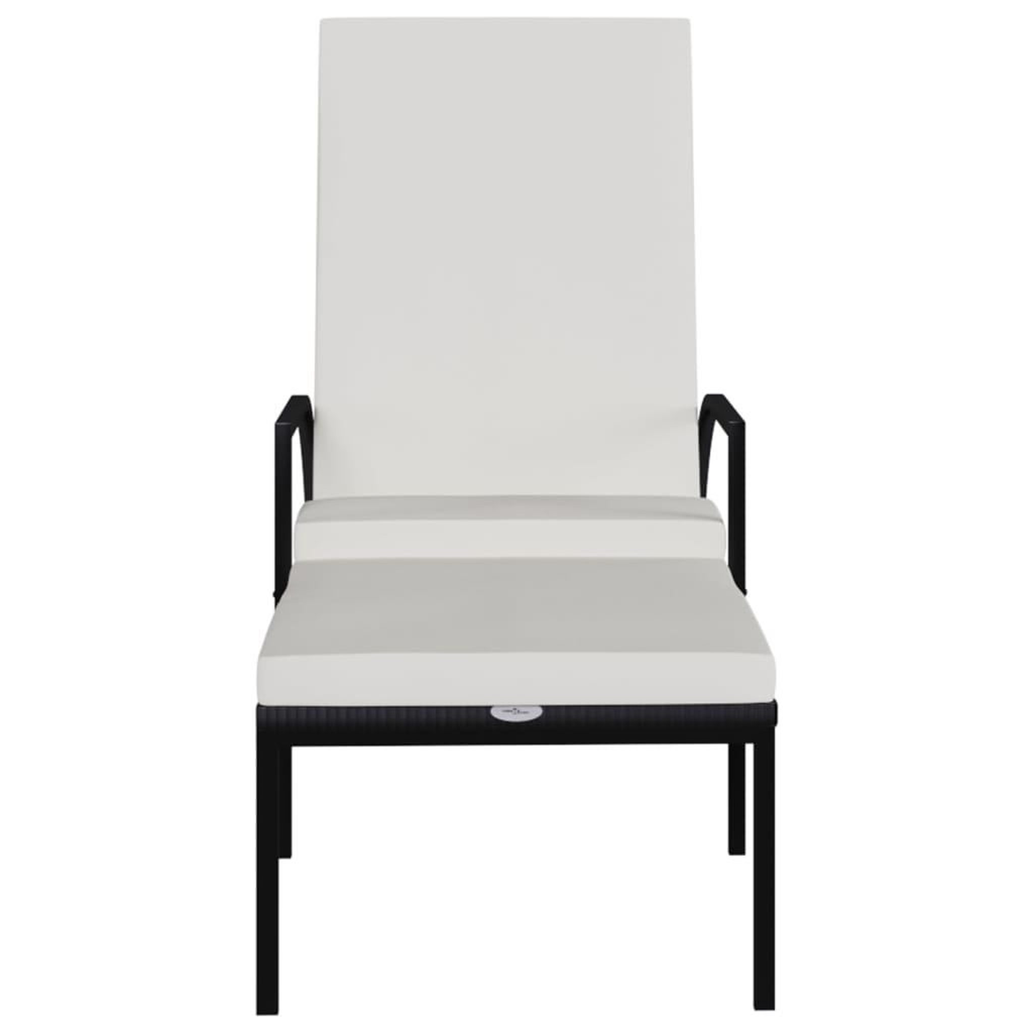 Voir la diapositive 3 : VIDAXL Chaise longue avec repose-pied Resine tressee Noir