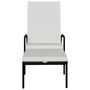 Voir la diapositive 3 : VIDAXL Chaise longue avec repose-pied Resine tressee Noir