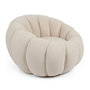 Voir la diapositive 2 : Paris Prix Fauteuil Coquillage Bouclette  Galen  92cm Beige