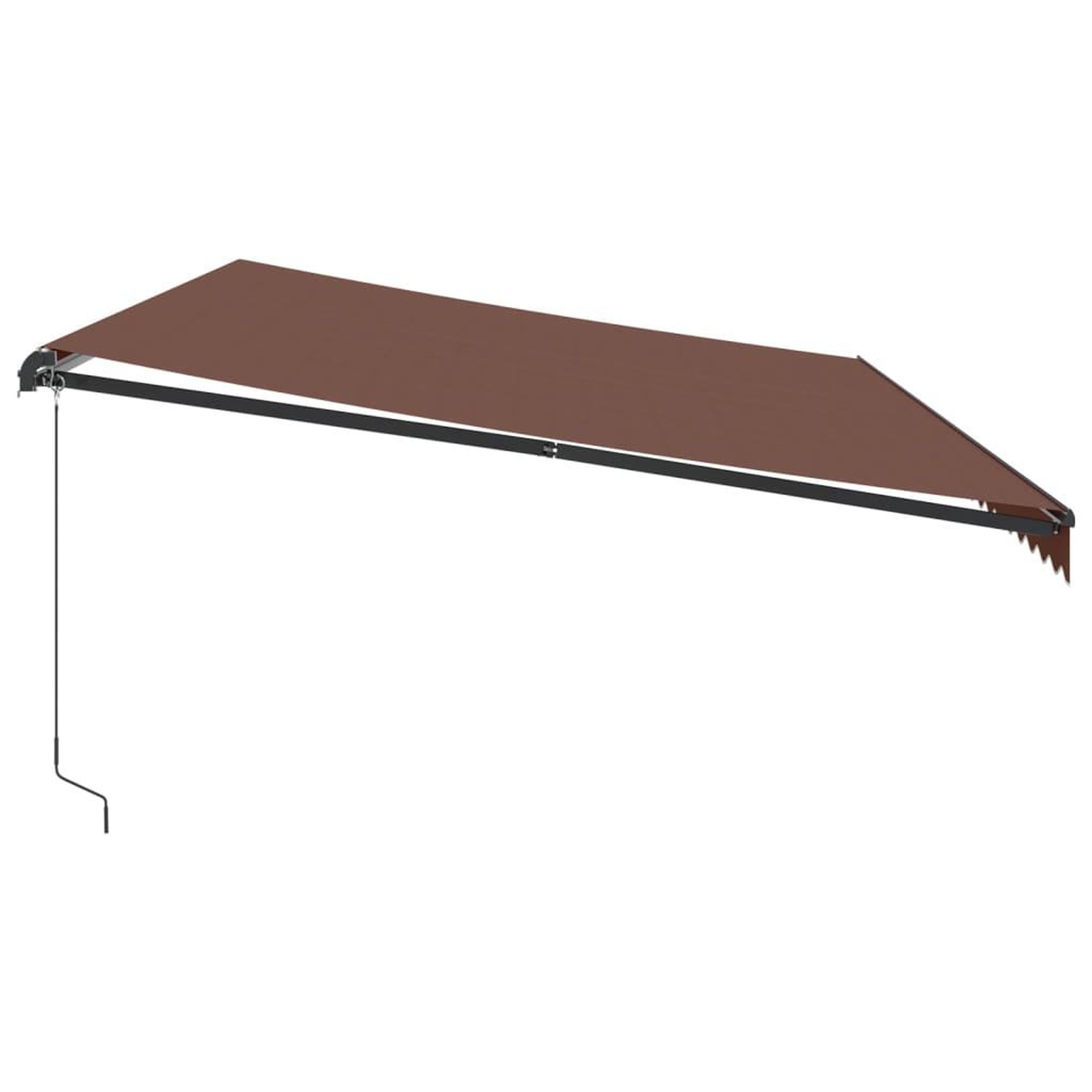 Voir la diapositive 5 : VIDAXL Auvent manuel retractable avec LED marron 600x300 cm
