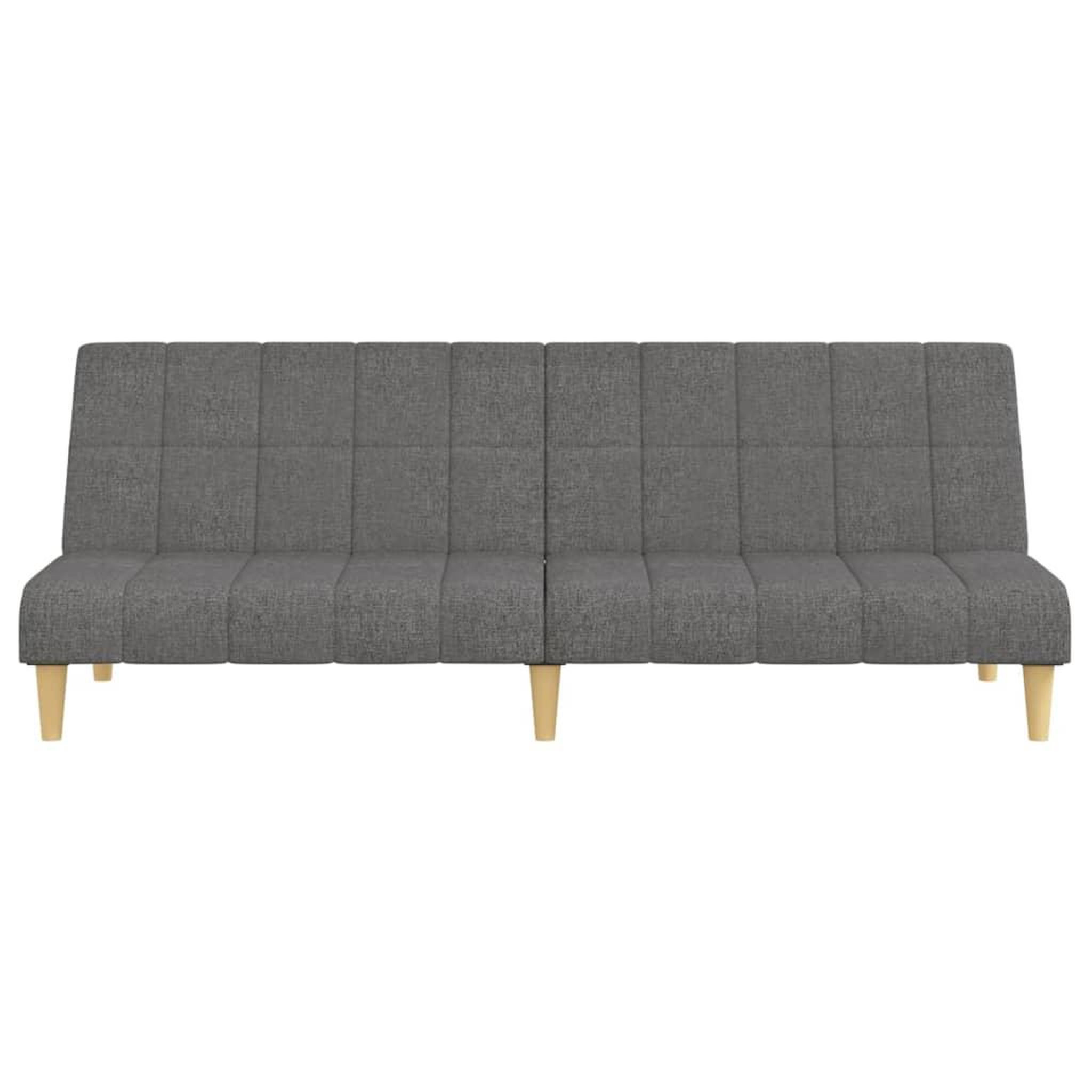 Voir la diapositive 5 : VIDAXL Canape-lit a 2 places gris clair tissu