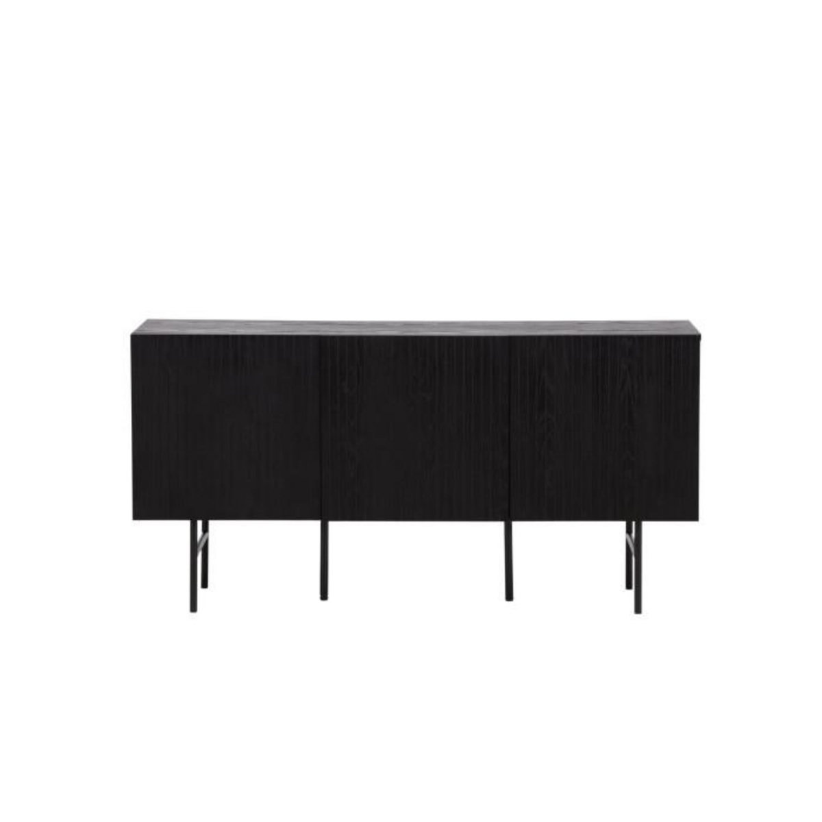 Paris Prix Bahut Design Nervuré  Bjorkon  150cm Noir
