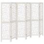 Voir la diapositive 2 : VIDAXL Cloison de separation 6 panneaux blanc bois de paulownia massif